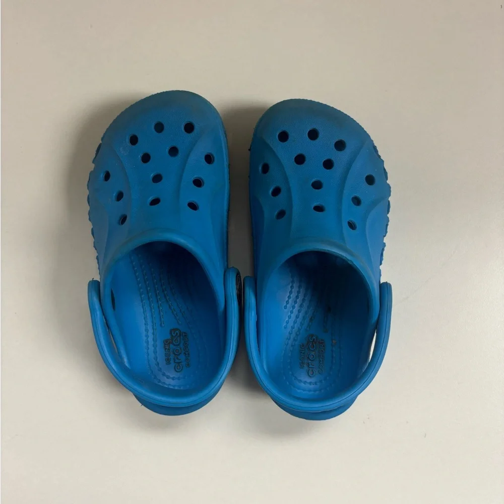 $17 ADD ON Crocs Blue 8c Kids Natives‎ Water shoes Baby Nike Adidas Zara